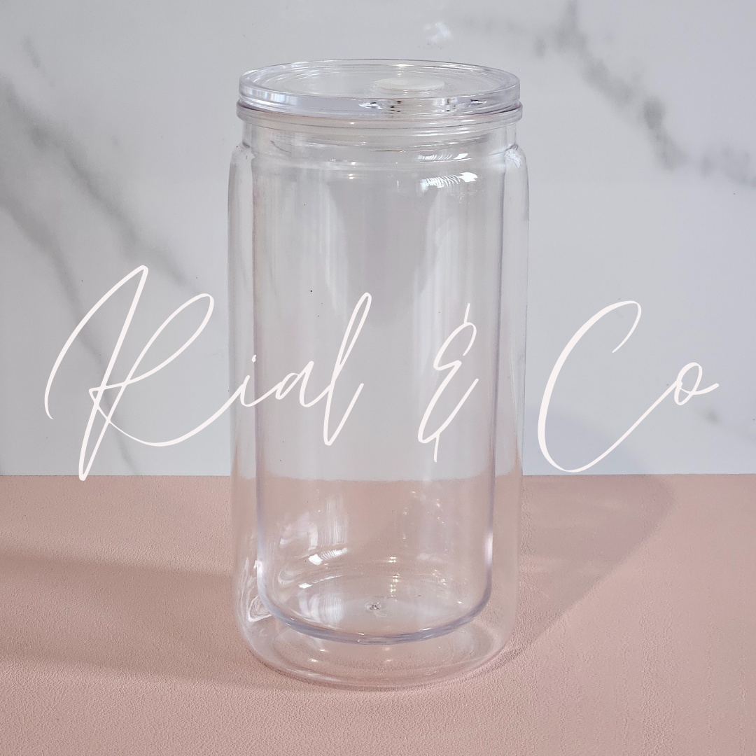 16oz Snowglobe Acrylic Cans