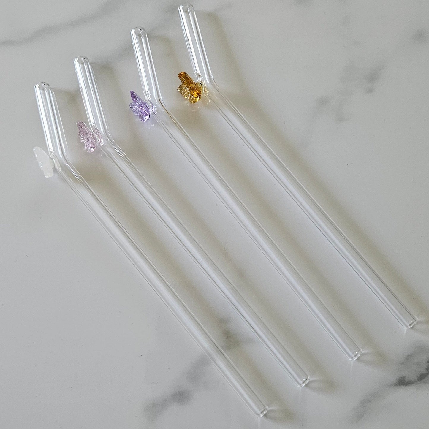 Glass Straw Butterflies (Bent)