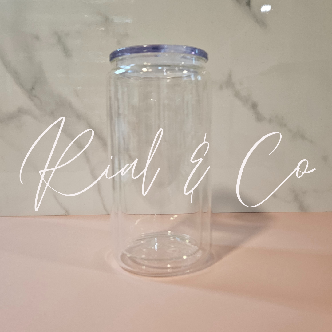 16oz Snowglobe Can (Glass) Clear Lid