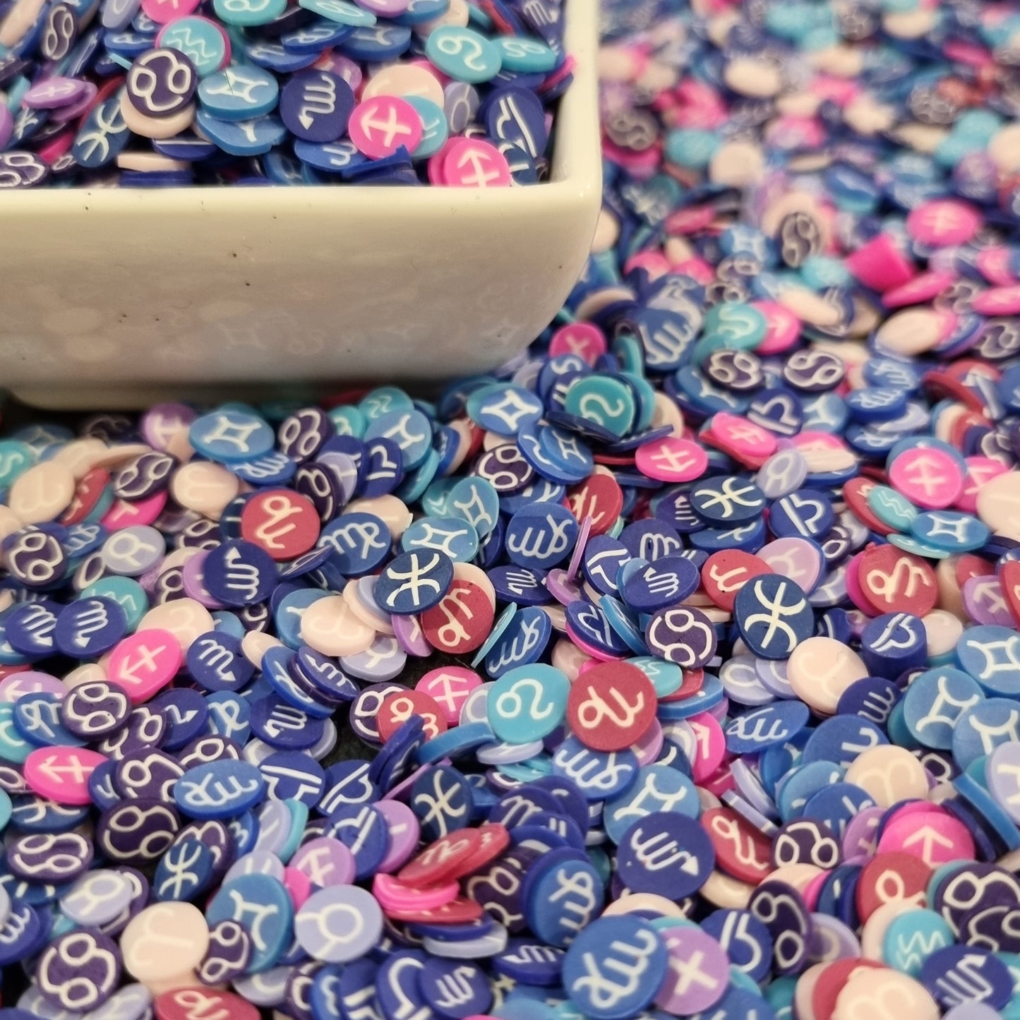 Star Sign Polymer Clay Slices